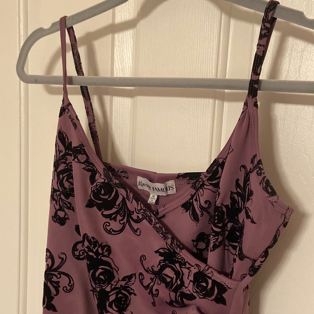 Purple & Black Floral Dress - Picture 2 of 6